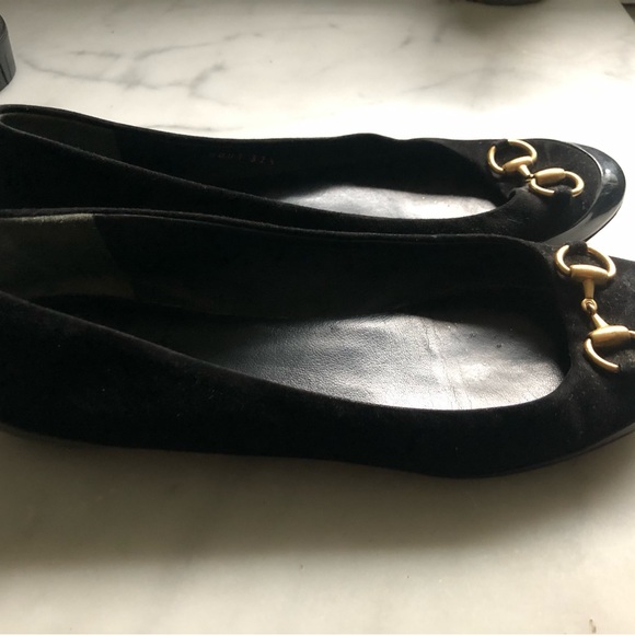 Gucci horsebit Carlie black suede flats, size 7 - Picture 4 of 4